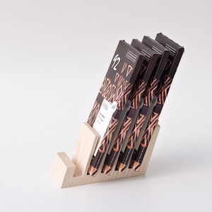 Kleiner Warenständer / Karten- und Schildhalter aus Holz für den Schreibtisch / Plattenaufbewahrung / Organizer BLANCHE