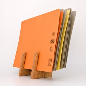 Pequeño organizador de archivos de madera / Clasificador de archivos de escritorio / Organizador de mesa / Soporte de archivos de madera FRITZ