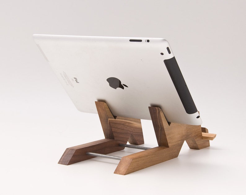 Wood Tablet Stand / iPad Stand / Tablet Holder / iPad Stand Kitchen / iPhone Stand / iPad Mini Stand ALTAIR image 4