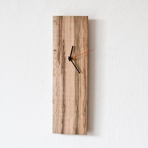 Wood Wall Clock, Rectangular Wooden Clock, Modern Wall Clock ELIAN D image 4