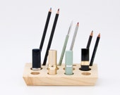 Wooden Lipstick Holder / Small Makeup Organizer / Display Stand ELSA