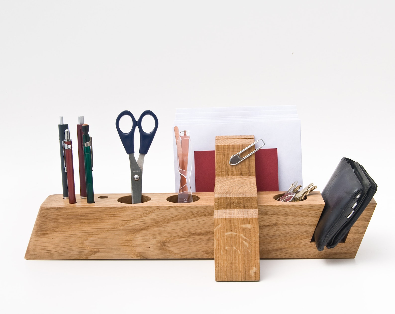 Large Desk Organizer Wood Desktop Organizer Office Organizer Etsy