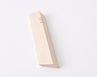 Wooden Mezuzah / Modern Mezuzah Case in a minimalist geometric design