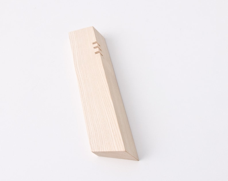Wooden Mezuzah / Modern Mezuzah Case in a minimalist geometric design image 1