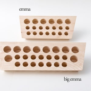 Lipstick Holder / Handmade Lipstick Organizer / Natural Wood Makeup Organizer for Countertop and Wall Mount 20 Spaces EMMA image 5
