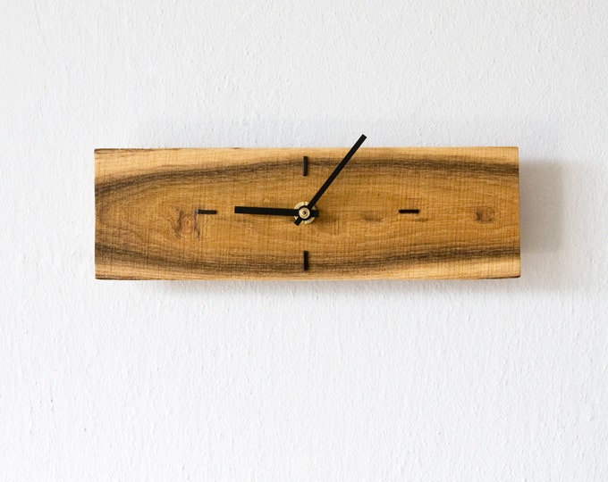 Small Wall Clock Rectangular Wood Wall Clock Modern Wall Clock Etsy