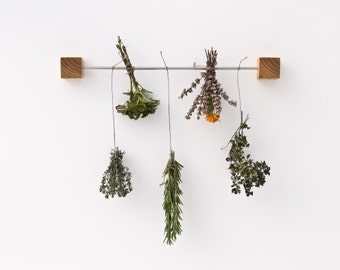 Séchoir à herbes aromatiques Support de cuisine magnétique Cubes en bois magiques WOLODYMYR & KAZIMIR étendu