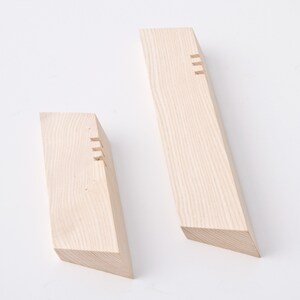 Wooden Mezuzah / Modern Mezuzah Case in a minimalist geometric design image 5