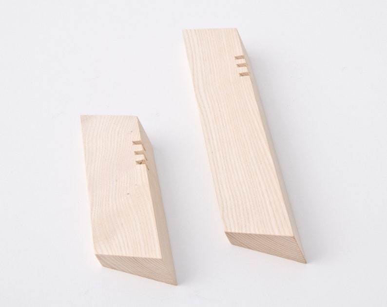 Wooden Mezuzah / Modern Mezuzah Case in a minimalist geometric design image 5