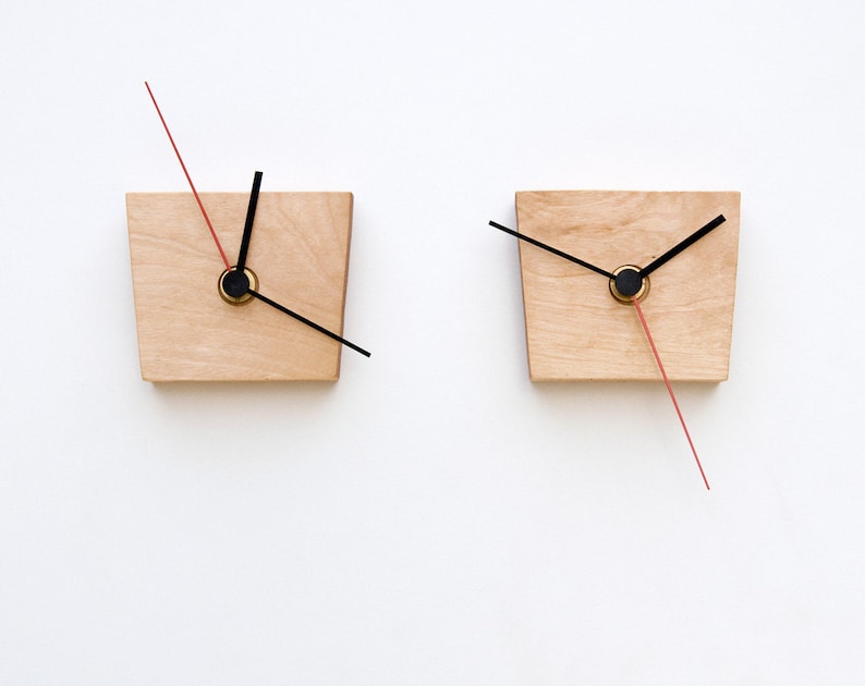 Small Modern Wall Clock Unique Wood Wall Clock EIKO Etsy