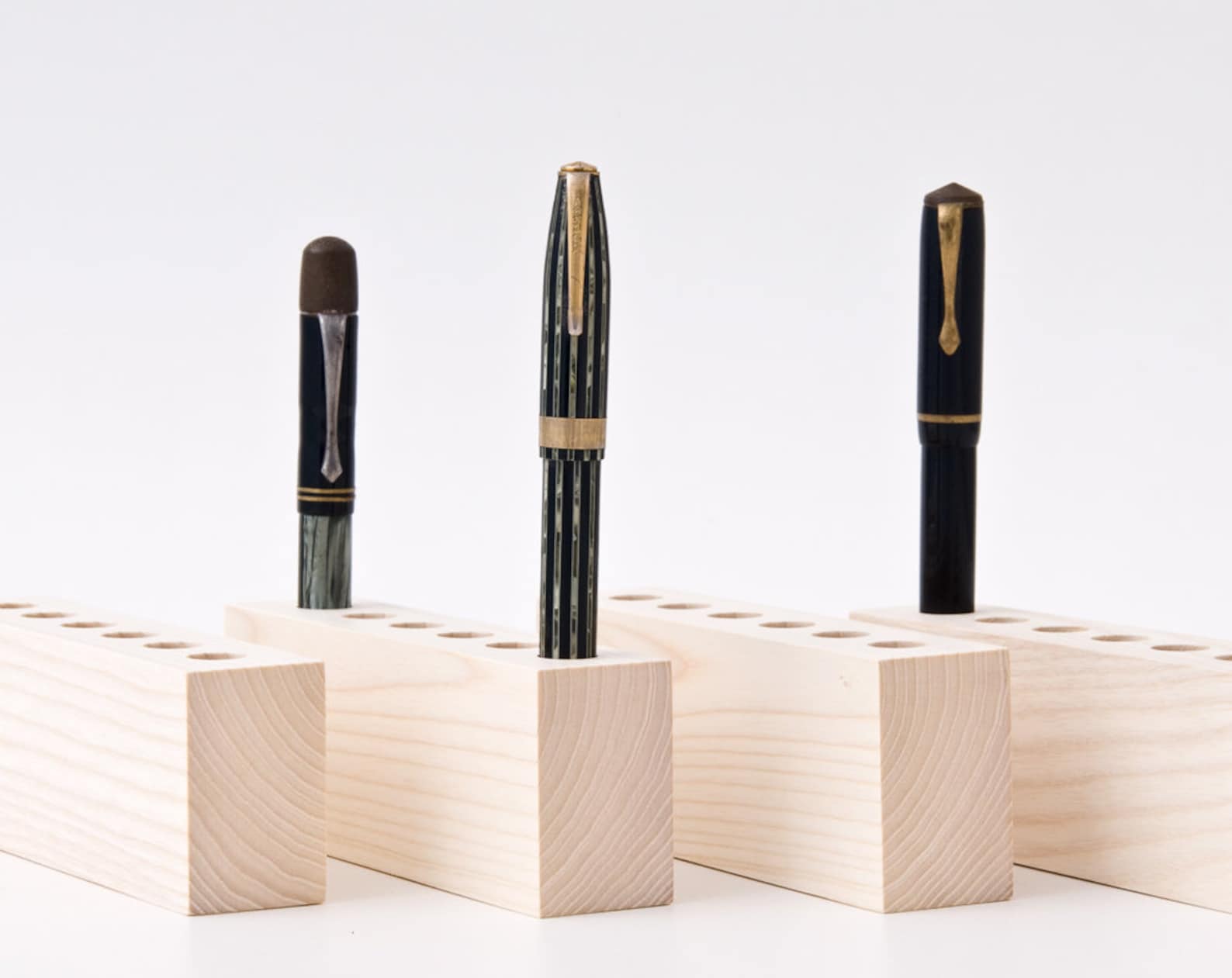 Fountain Pen Holder Wood Pen Holder Desk Organizer LADY JANE Etsy