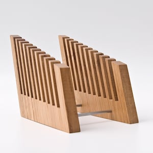 木製ファイルホルダー / 装飾デスクトップソーター / デスク用ファイルオーガナイザー / オフィスデスクオーガナイザー / メールオーガナイザー LONG FRITZ OAK