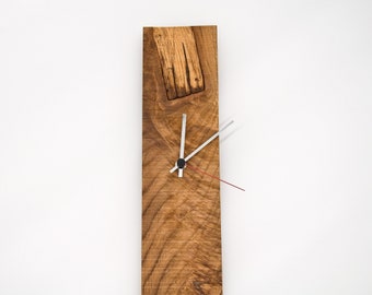 Rustic Modern Wall Clock / Unique Wooden Wall Art OOAK 043