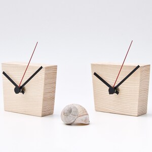 Small Modern Wall Clock, Unique Wood Wall Clock EIKO image 3