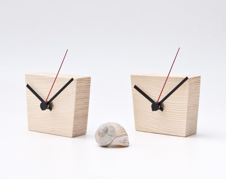 Small Modern Wall Clock, Unique Wood Wall Clock EIKO image 3