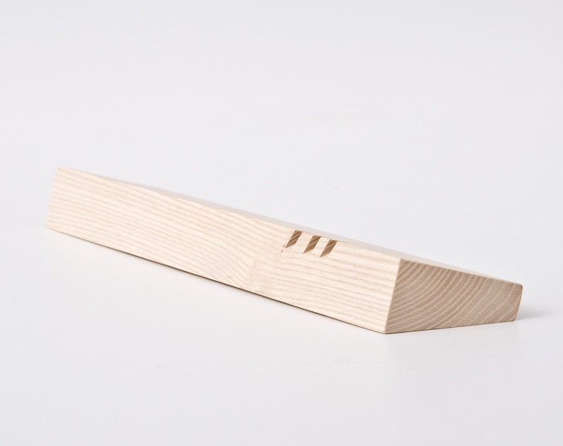 Wooden Mezuzah / Modern Mezuzah Case in a minimalist geometric design image 3