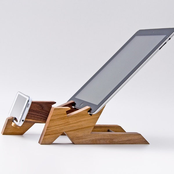 Wood Tablet Stand / iPad Stand / Tablet Holder / iPad Stand Kitchen / iPhone Stand / iPad Mini Stand ALTAIR