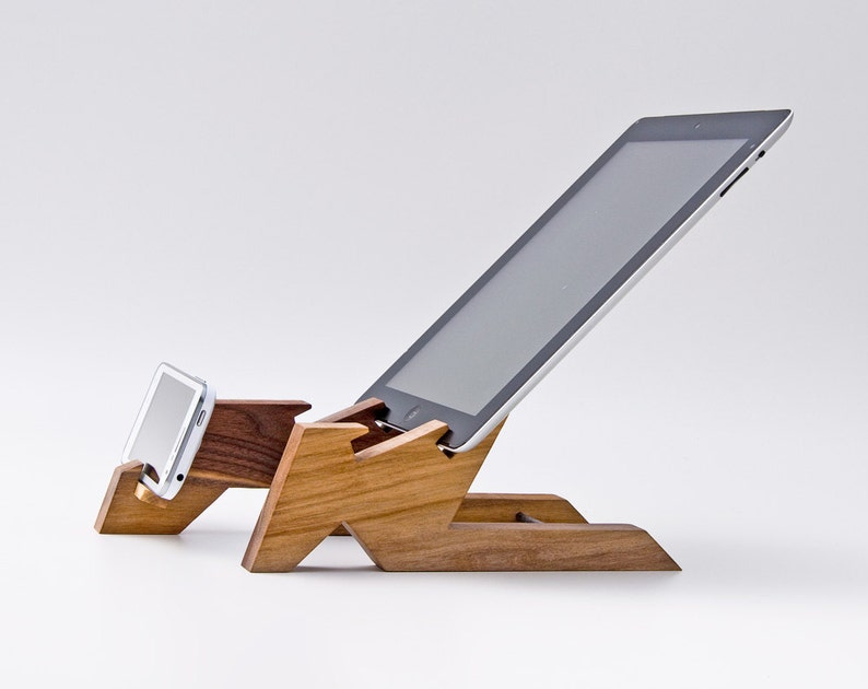 Wood Tablet Stand / iPad Stand / Tablet Holder / iPad Stand Kitchen / iPhone Stand / iPad Mini Stand ALTAIR image 1