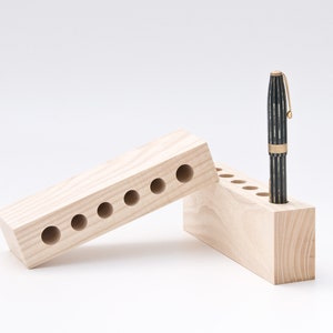 Fountain Pen Holder, Wood Pen Holder, Desk Organizer LADY JANE