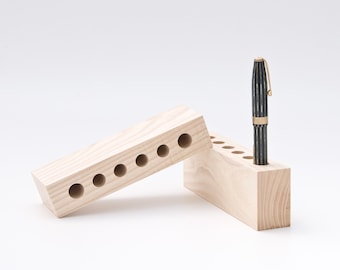 Fountain Pen Holder, Wood Pen Holder, Desk Organizer LADY JANE