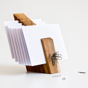 Portacartas, organizador de correo de madera, organizador de escritorio OSCAR