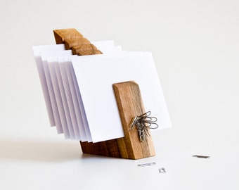 Letter Holder, Wood Mail Organizer, Desk Organization OSCAR