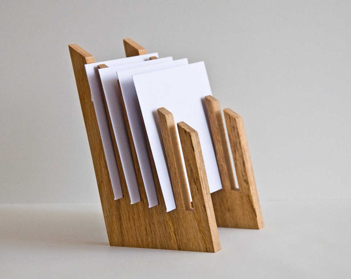Small Wooden File Organizer / Desktop File Sorter / Table Etsy