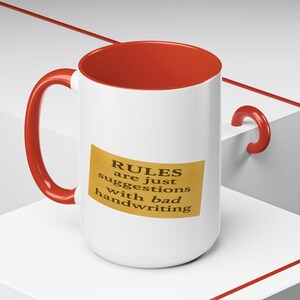 The Rebel Cup, Humorous Coffee Mug, Funny Mug for Coffee Lovers, Unique Gift for Him or Her, Office Desk Decor, Birthday Present,