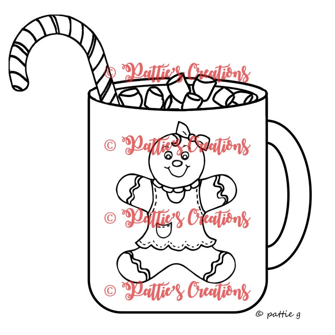 Gingerbread Mug Set Etsy