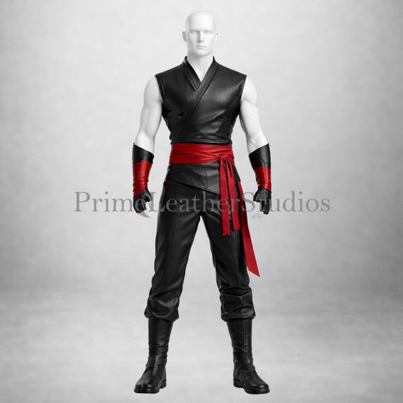 Handmade Leather Ninja Costume l Dragon Warrior Outfit