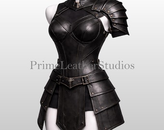 Handmade Leather Women's Armor | Medieval Warrior Costume