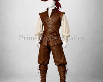 Handmade Men’s Pirate Leather Costume l Renaissance & LARP Outfit for Men