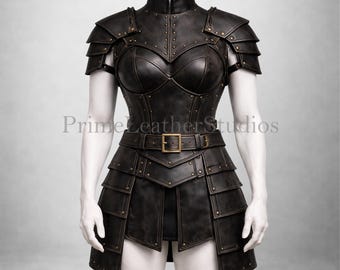 Handmade Leather Women's Armor | Medieval Warrior Costume