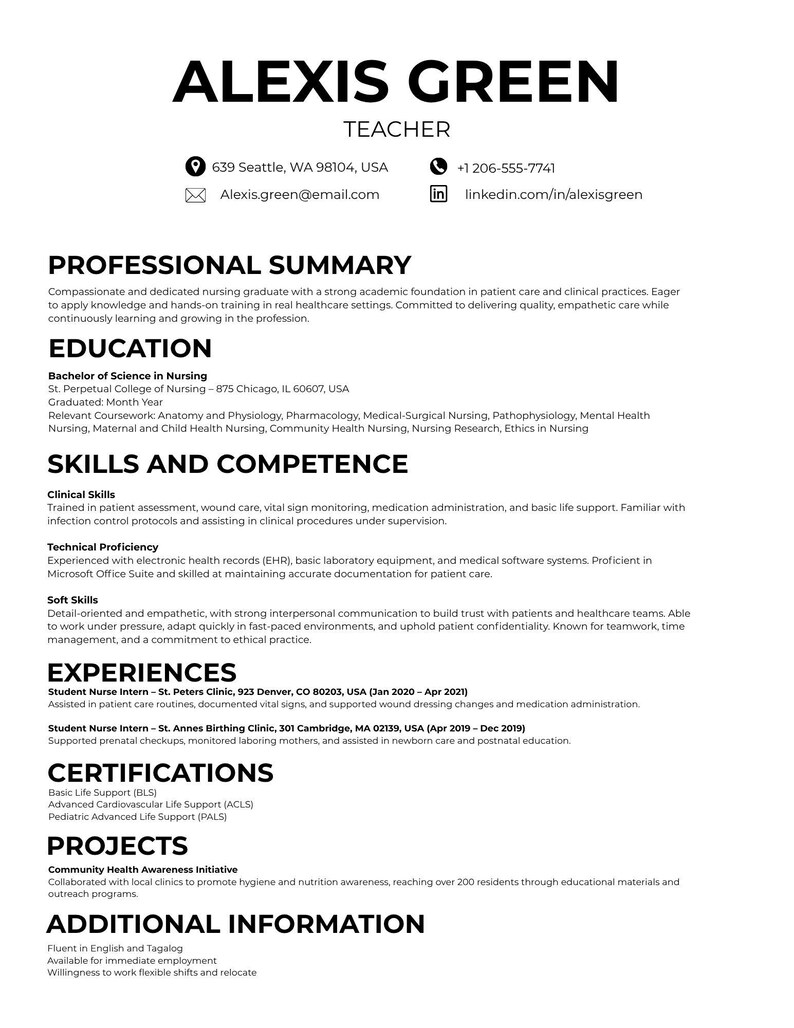 Software Engineer Resume Template | Canva, Word, Google Docs | AI