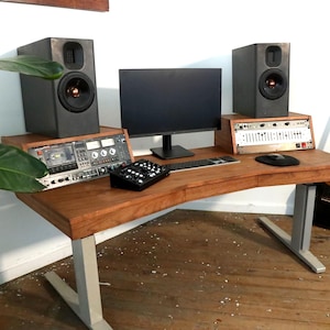 Custom Professional Studio Workstation - music production desk with sit-stand legs