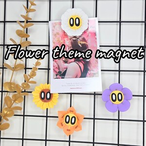 Flower Magnets - Set of Cute Decorative Magnets | Colorful Fridge Magnets | Cute Floral Gift | Locker Decor | Kitchen Decor | Party Favours