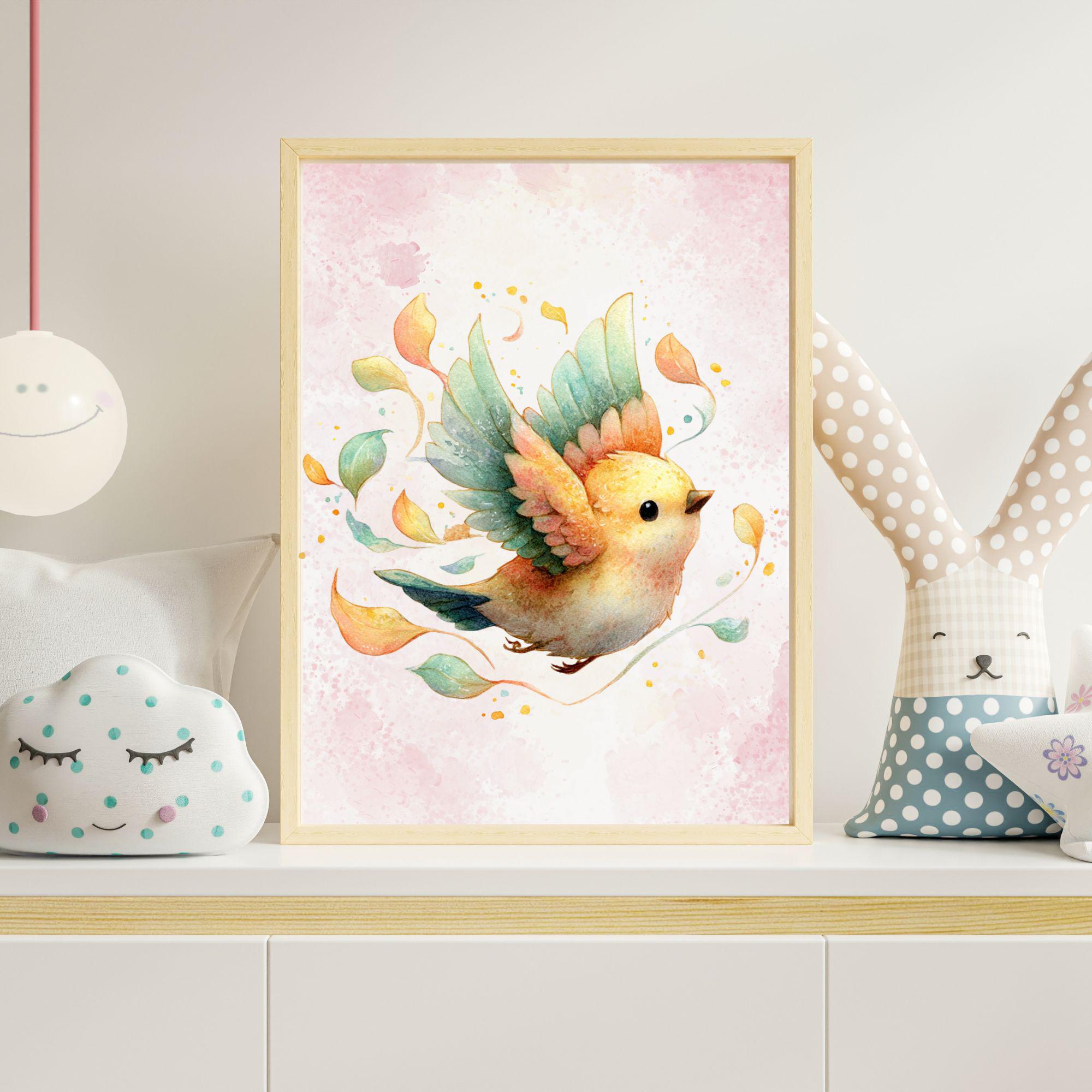 Autumn Birds Chibi Clipart, Watercolor Fall PNG Bundle (digital ...