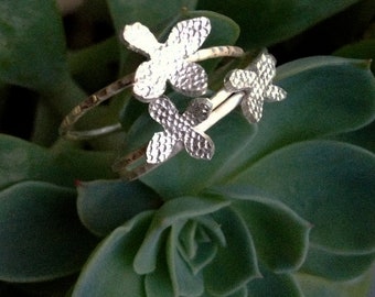 Sterling Silver Floral Stacking Rings