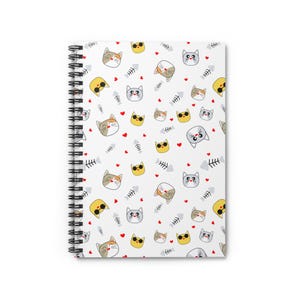Cute Cat-Themed Spiral Notebook, Perfect for Cat Lovers, Journaling, Back to School, Gift, Student Supplies