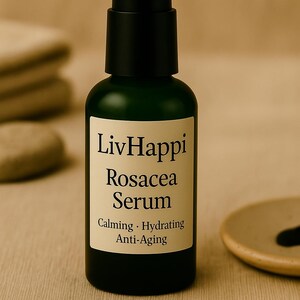 Rosacea Relief Botanical Serum – Calms  Flare-Ups, Redness & Irritation for Sensitive Skin, Handcrafted