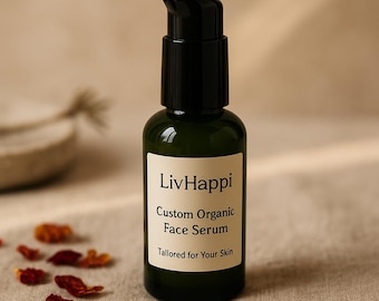 Custom Organic Face Serum – Personalized Skincare for Sensitive, Dry & Aging Skin, Organic and Handcrafted
