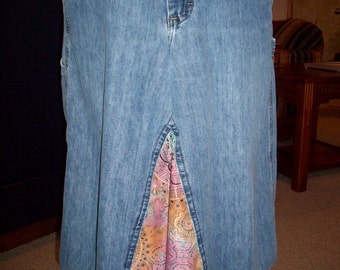 Denim TieDye Skirt