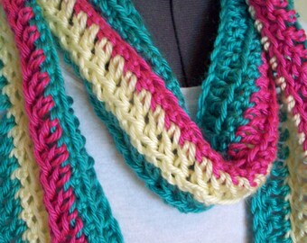 Striped Crochet Scarf