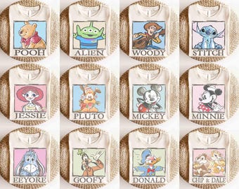 Customize All Disney Characters Shirt, Vintage Disney Mickey & Friends Tee, Family Disney Trip , Matching Disney Vacation, Magic Kingdom Tee