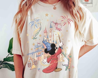 Camiseta Disney Coquette Bow Mickey Sorcerer con algo de imaginación, camiseta Walt Disney Fantasia Mickey, camiseta Fantasia Mickey, viaje a Disneyland 2026
