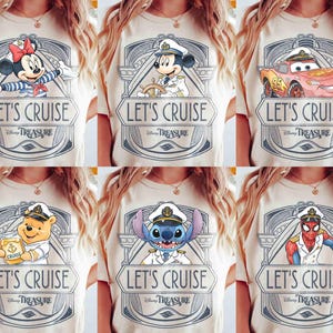 Personalized Disney Cruise Line 2026 Shirt, Mickey & Friends Family Cruise Trip Tee, Let's Cruise, Disney Wish Dream Magic Wonder Fantasy