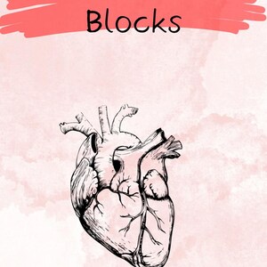 May include: A medical-themed graphic with a detailed black and white illustration of a human heart. The heart is centered against a soft pink watercolor background. Above the heart, the text "Bundle Branch Blocks" is displayed in black.