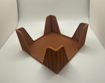Servilletero tejido / Soporte para servilletas de cóctel con diseño de cesta / Decoración de mesa estilo rústico