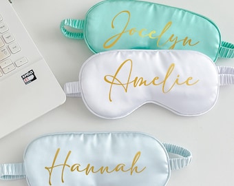 Personalized Sleep Mask/ Custom Eye Mask/ Bridesmaid Gift/ Custom Satin Eye Mask/ Bridesmaid Proposal Gift/ Bachelorette Party Gift
