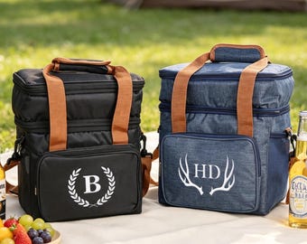 Personalized Cooler Bag For Men/ Custom Embroidered Lunch Cooler/ Dad Husband Gift/ Camping Picnic Party Cooler/ Golf Beer Carrier